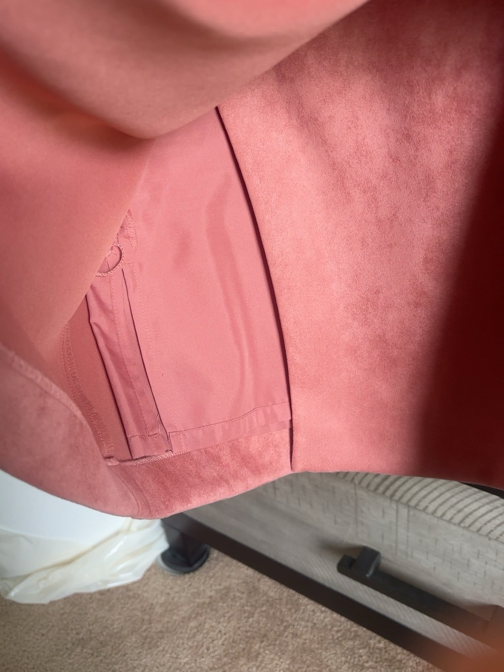 LOFT Faux Suede Tie Waist Mini Skirt Pink Size 0 - Picture 3 of 6